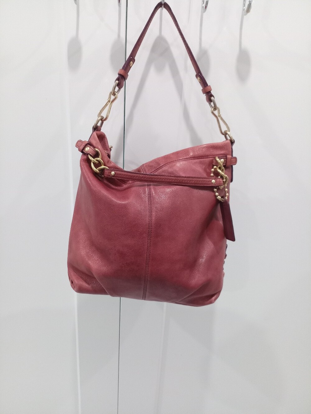 🎀 RARE Coach Limited Edition Brooke Hobo Bag – Cranberry/Dusty Rose (14141) ✨